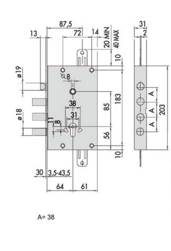 SERRATURA CISA 56515 58 B CA